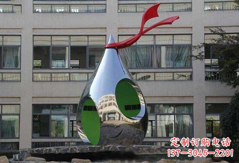 吉林不锈钢校园水滴雕塑