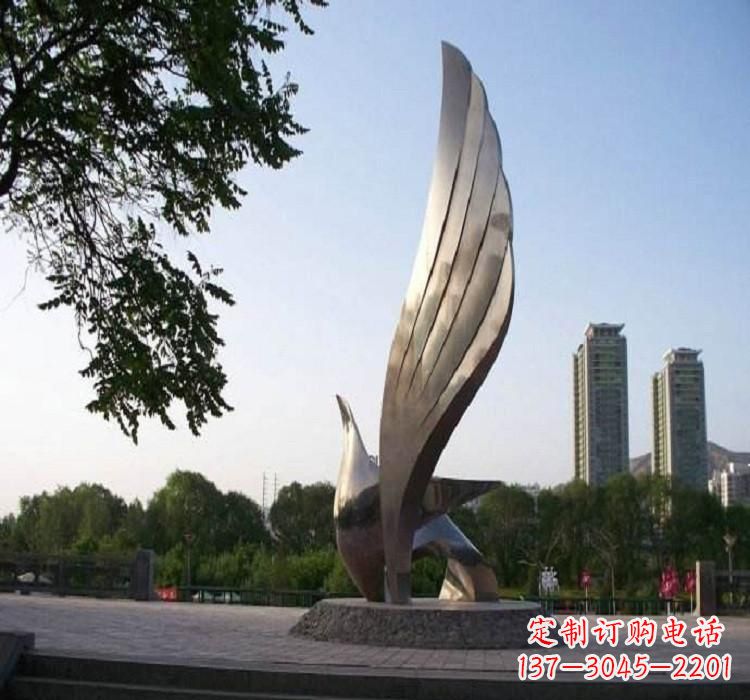 吉林精美的不锈钢翅膀雕塑