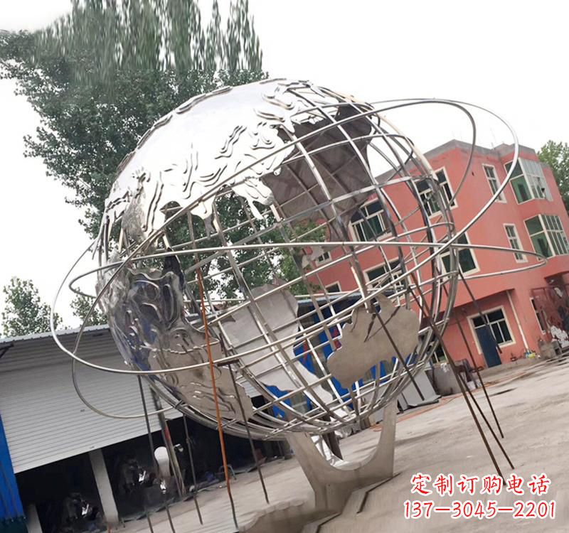 吉林不锈钢艺术镂空地球仪雕塑