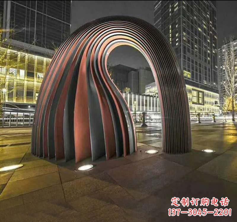 吉林不锈钢异形拱门雕塑精致古典风格