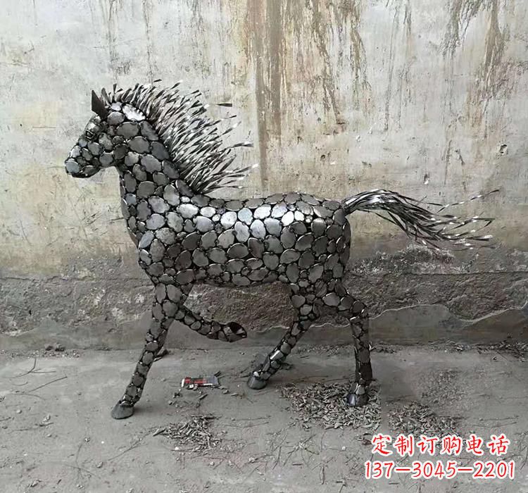 吉林不锈钢园林动物马雕塑