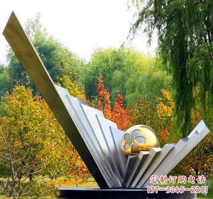 吉林不锈钢扇贝雕塑美丽的自然景观