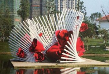 吉林不锈钢玫瑰花雕塑一种精美的艺术品