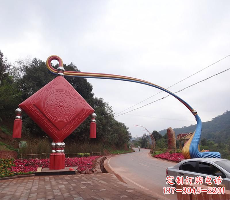 吉林不锈钢拱门雕塑精致的现代艺术