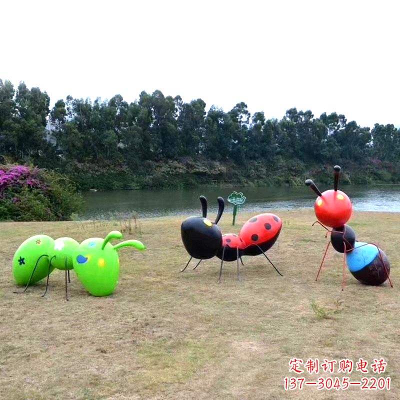 吉林彩绘玻璃钢蚂蚁雕塑
