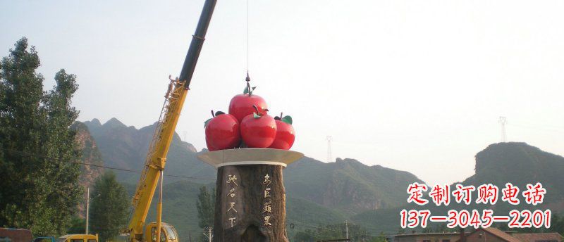 吉林不锈钢苹果雕塑缔造城市风采
