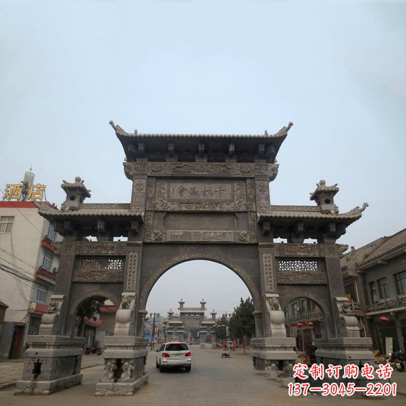 吉林仿古牌楼雕塑——缔造城市文化新气象