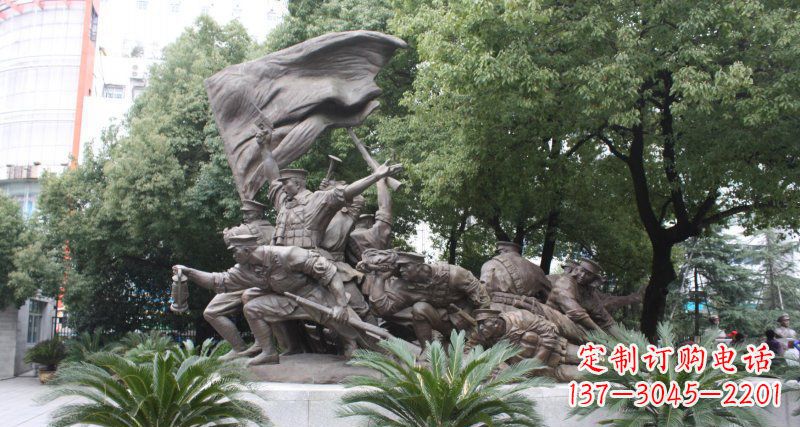 吉林革命战士的英勇雕塑