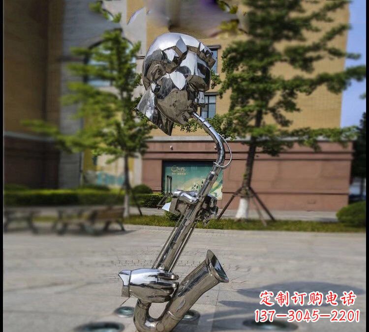 吉林不锈钢萨克斯雕塑——展示音乐家的精神