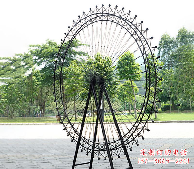 吉林不锈钢摩天轮雕塑视觉与空间的结合