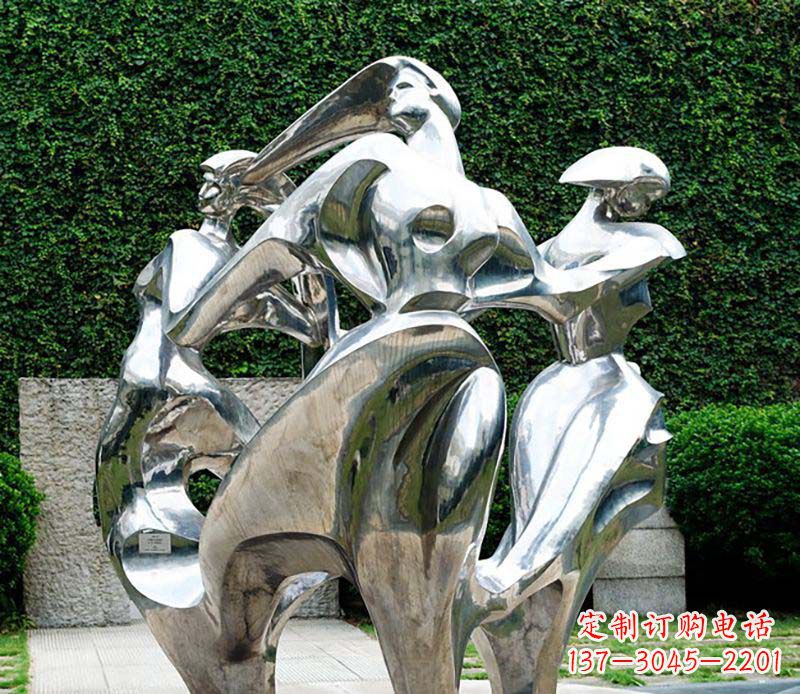 吉林抽象女人不锈钢景观雕塑
