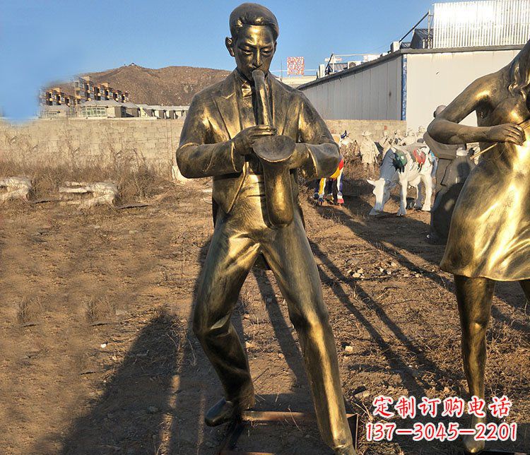 吉林铜雕萨克斯风音乐人物