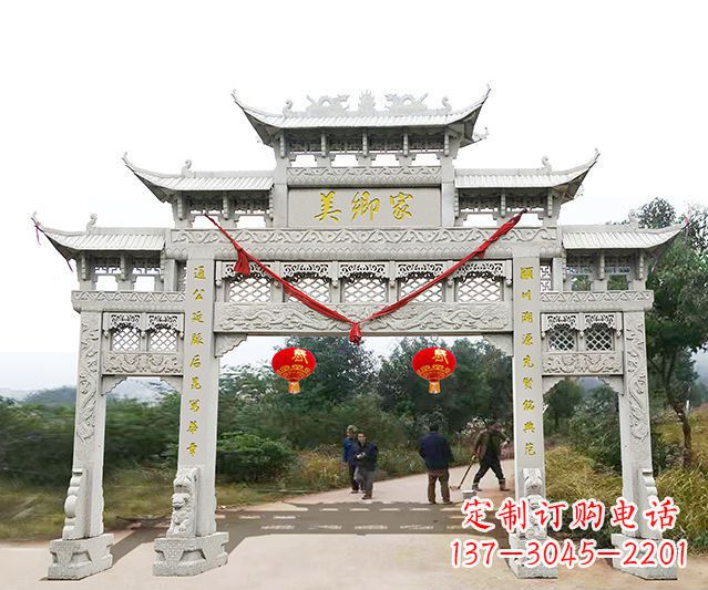吉林牌坊雕塑珍贵的传统文化