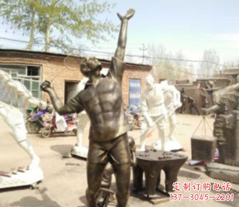 吉林羽毛球雕塑传承运动精神