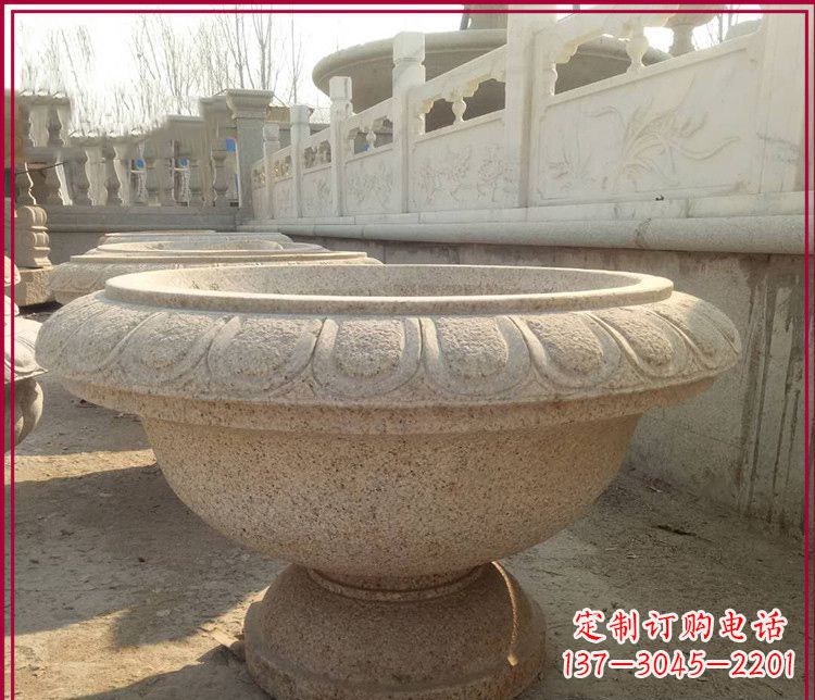 吉林大理石花盆雕塑