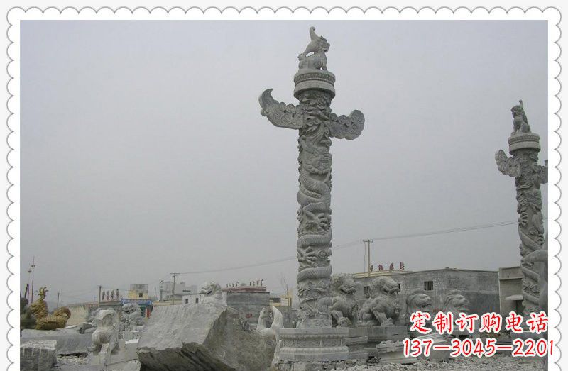 吉林精致雕刻,大理石华表雕塑