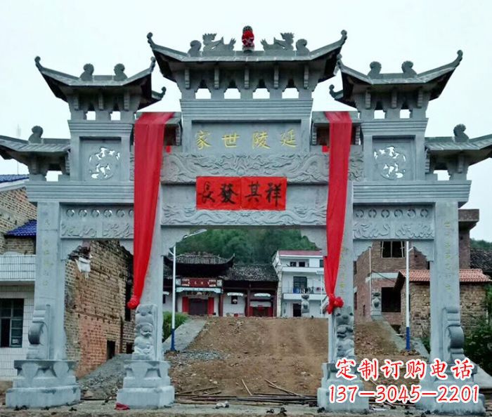 吉林精美大理石牌坊雕塑