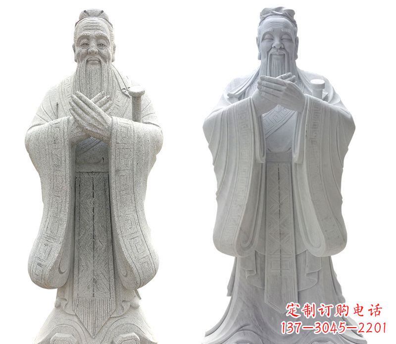 吉林大理石孔子行教像古代名人石雕
