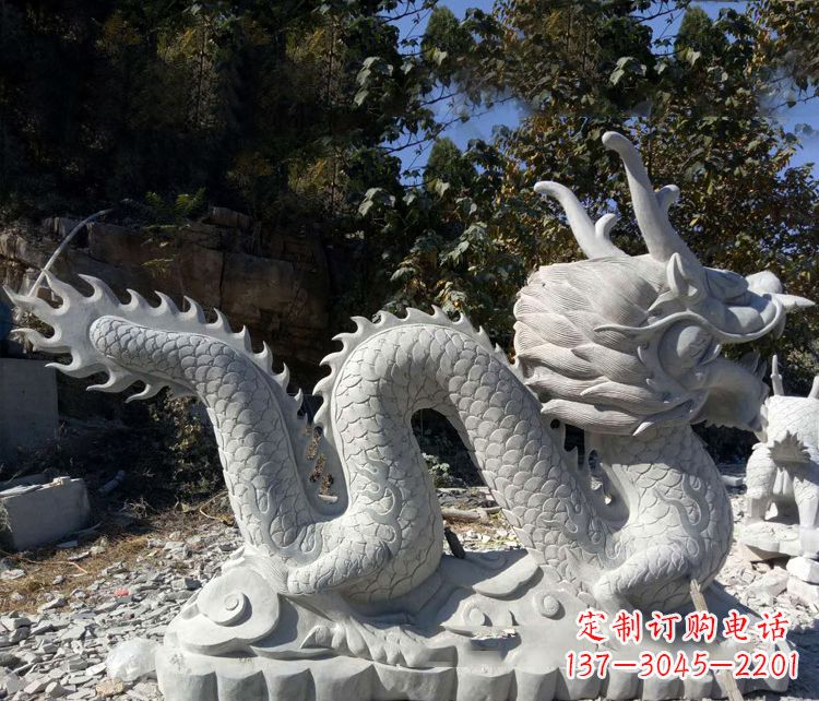吉林精美大理石龙雕塑