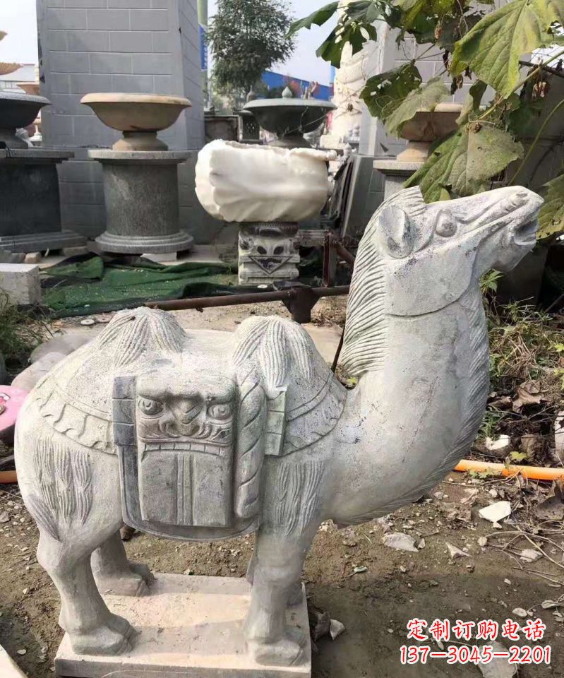吉林精美大理石骆驼雕塑