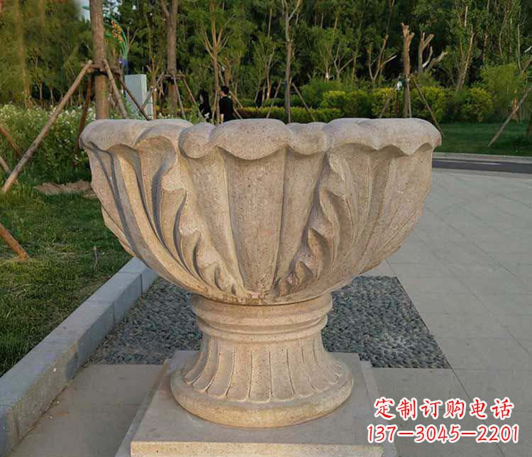 吉林大理石欧式花钵雕塑