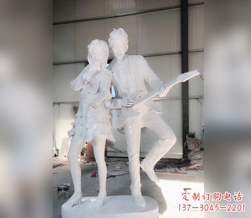 吉林精美大理石吉他雕塑