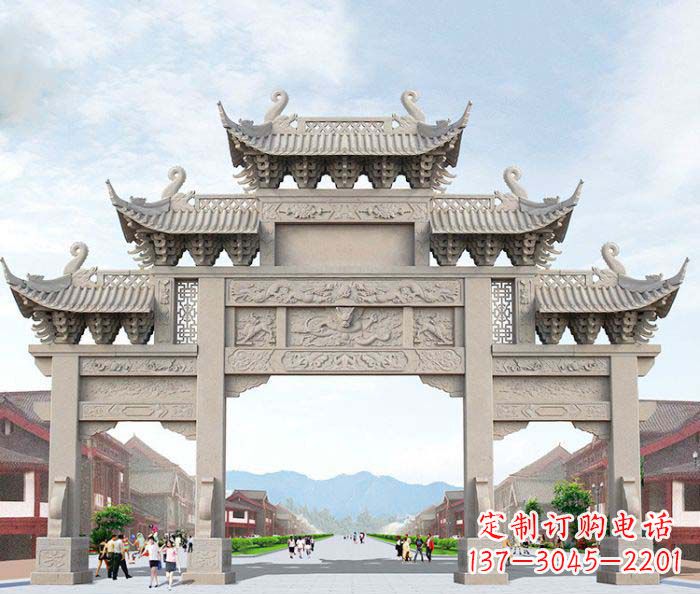 吉林大理石牌坊石雕艺术品