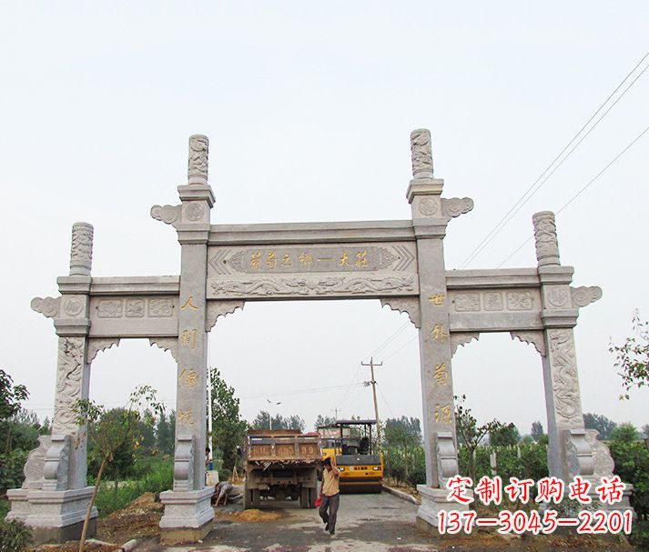 吉林大理石牌坊石雕，艺术精髓永不凋零