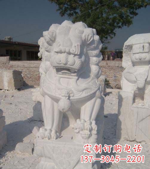 吉林精美大理石狮子雕塑