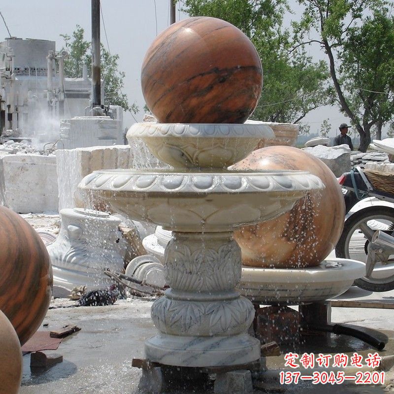 吉林大理石石雕风水球精美绝伦的雕塑艺术
