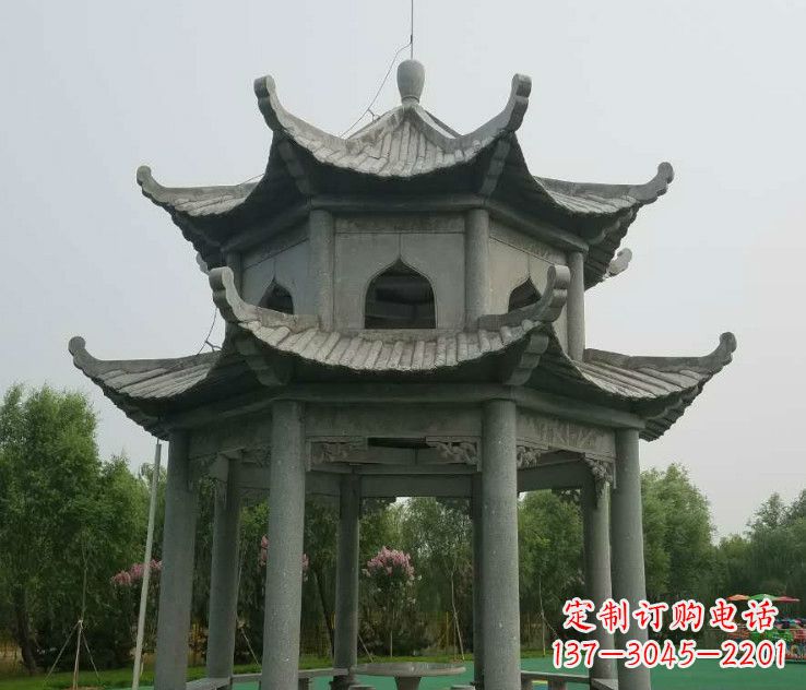 吉林精美大理石凉亭石雕