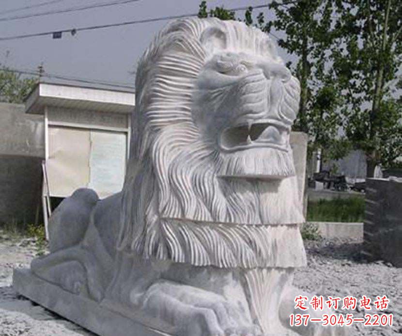 吉林大理石西洋狮子石雕塑