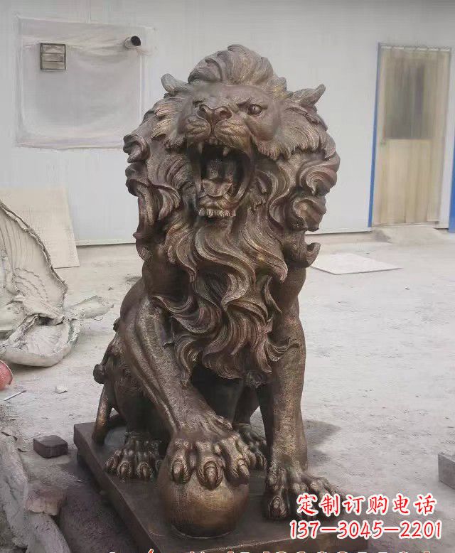吉林大理石狮子雕塑,演绎优雅狮子魅力