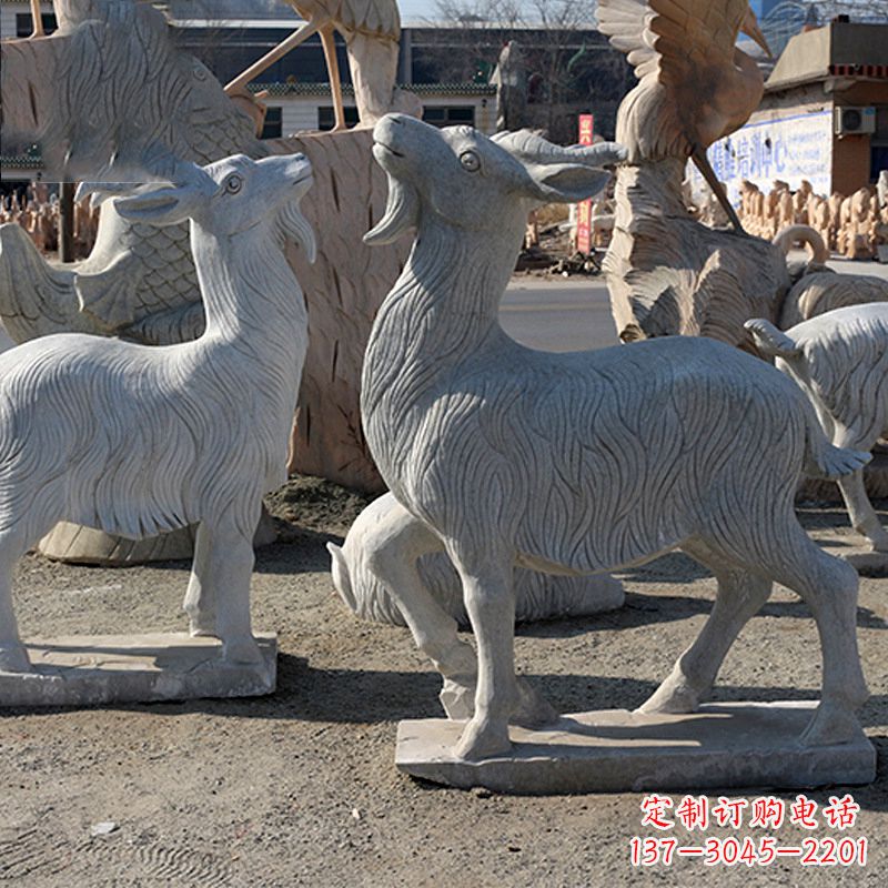 吉林大理石精美羊雕塑