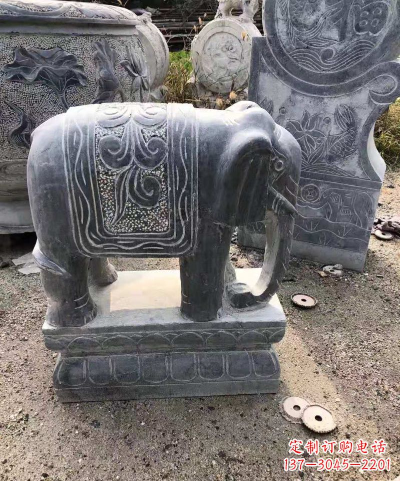 吉林大理石大象雕塑
