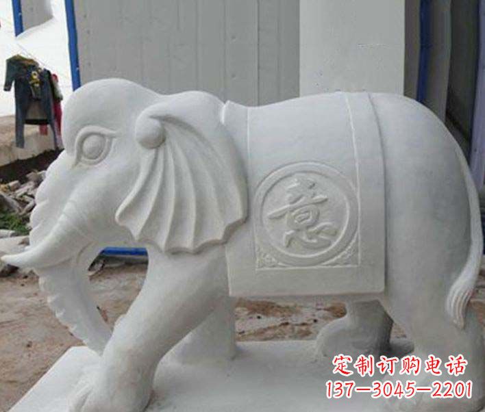 吉林传承财富祝福,大理石招财大象雕塑