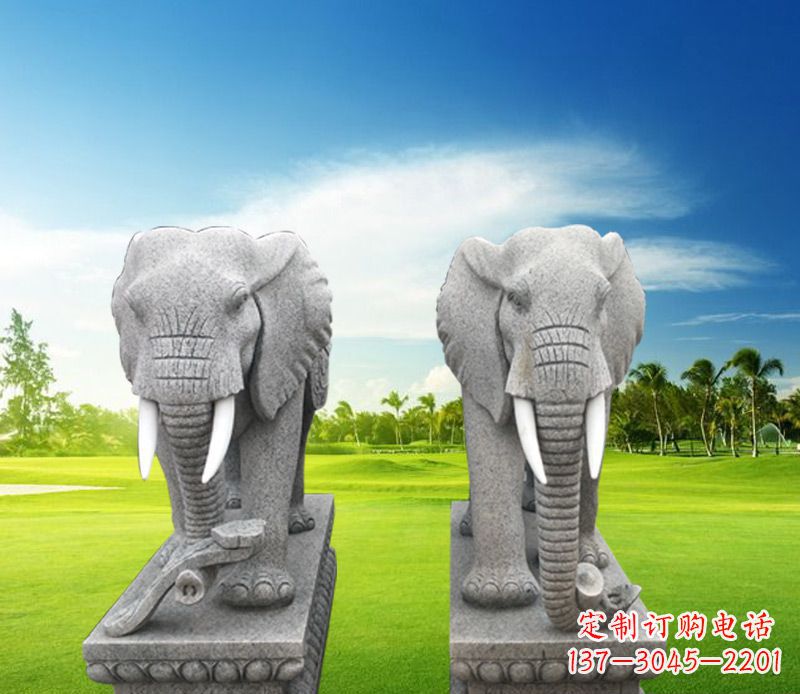 吉林精美大象雕塑,招财进宝