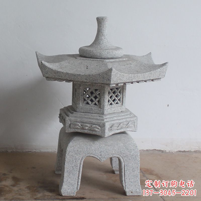 吉林传统中式雕塑大理石石灯