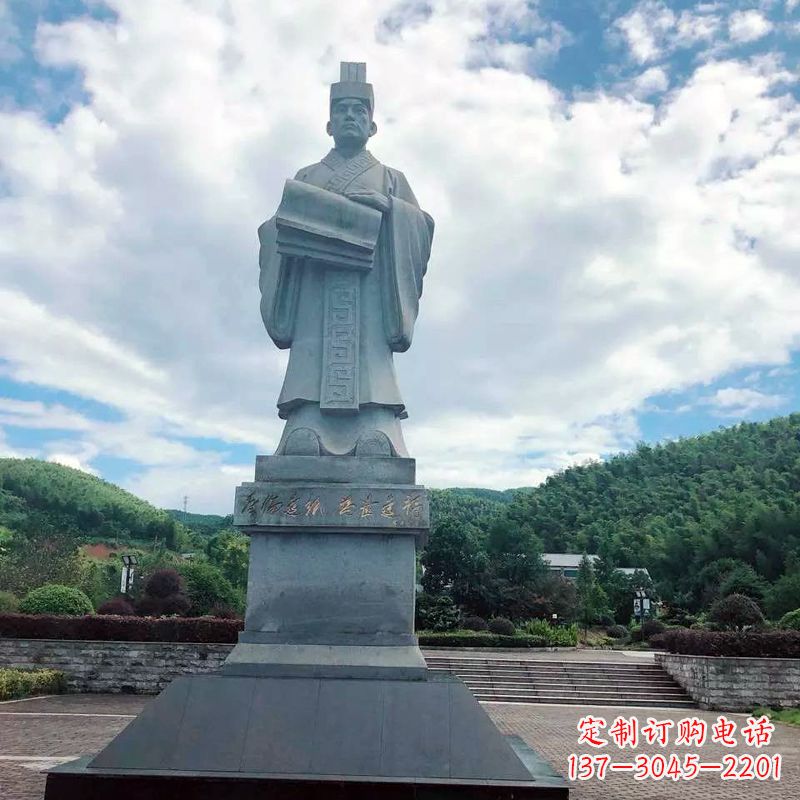吉林大型蔡伦石雕像-景区广场历史文化名人雕塑