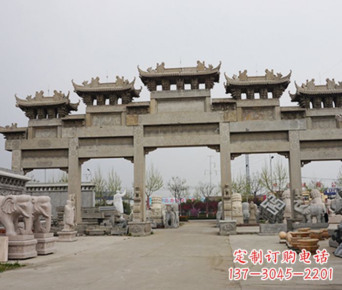 吉林精美牌坊石雕定制