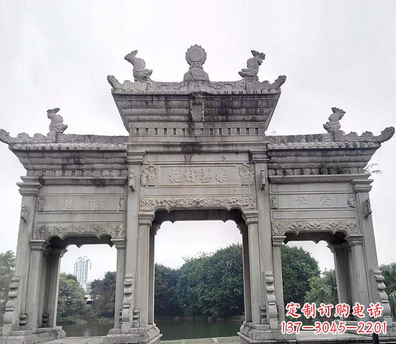 吉林大型牌坊石雕