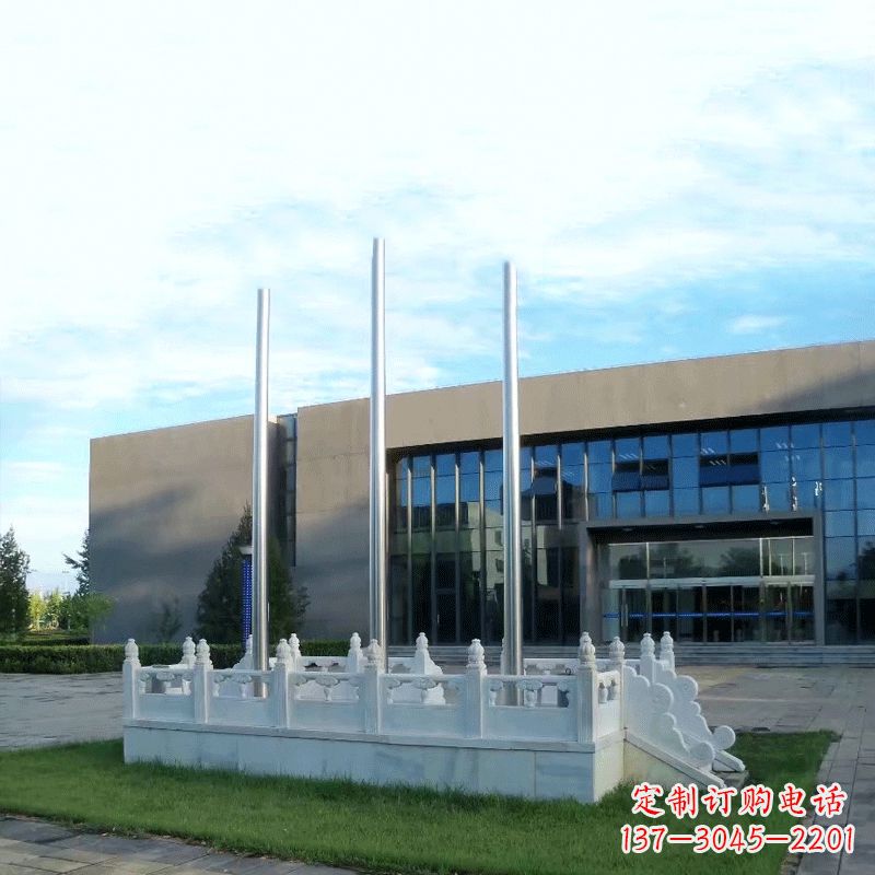 吉林精美石雕升旗台雕塑