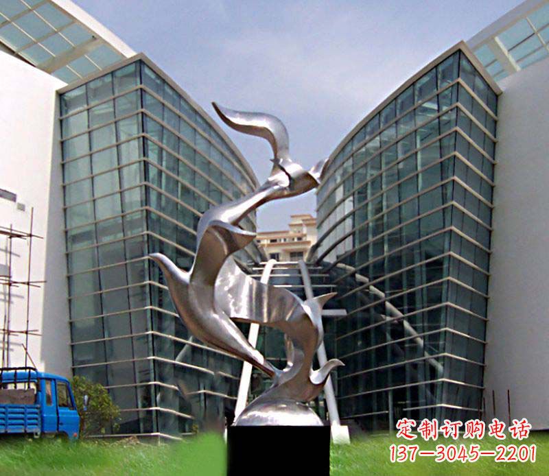 吉林大雁城市不锈钢雕塑