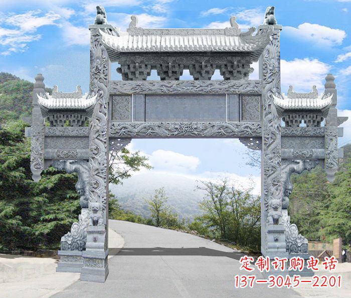 吉林精美牌坊雕塑