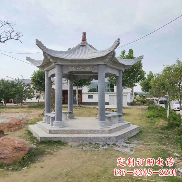吉林中领雕塑 | 六角石凉亭公园雕塑