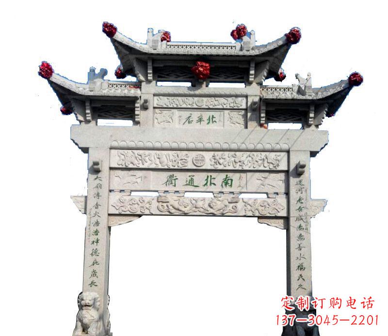 吉林精美石牌坊雕塑