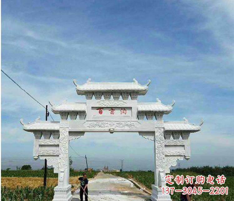 吉林西方风格石牌坊石雕
