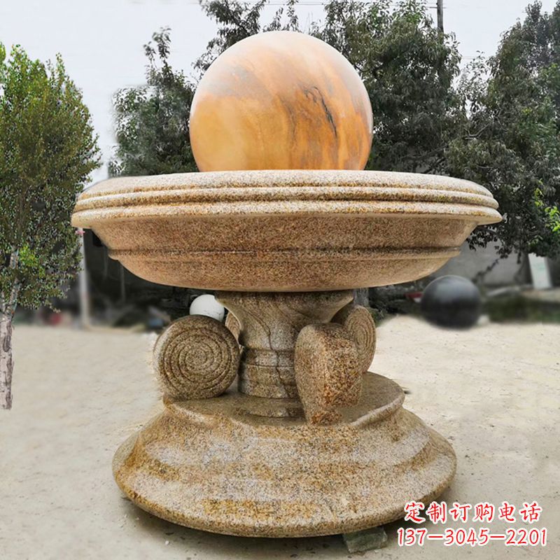 吉林中领雕塑最具创意的电动风水球雕塑