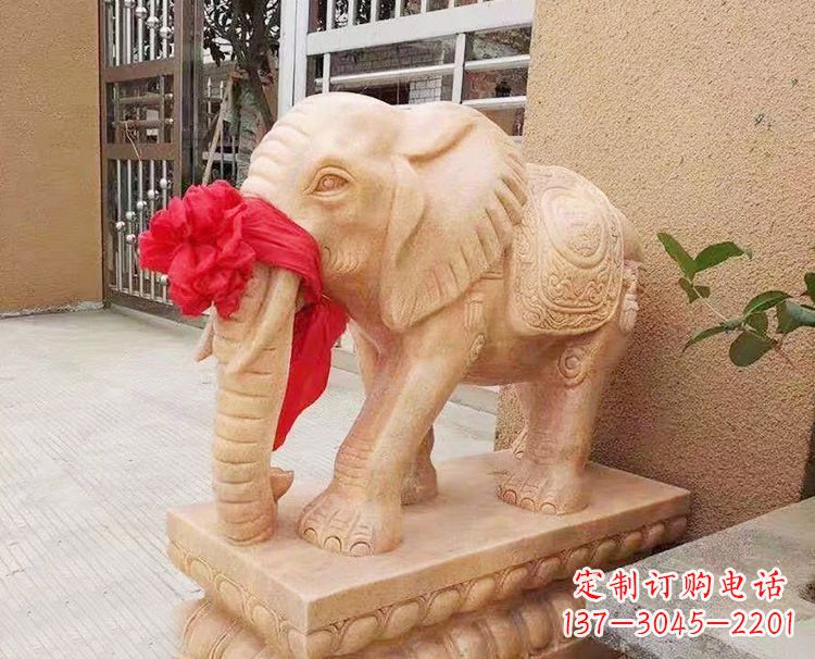 吉林雕刻大象石雕