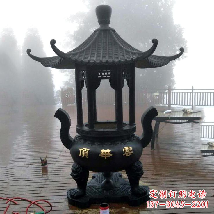 吉林精美青铜香炉雕塑